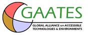 Link opens in new window Gaates logo - Global Alliance on Accessible Technologies and Environments