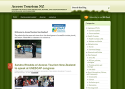 Screenshot of the Access Tourism NZ Website