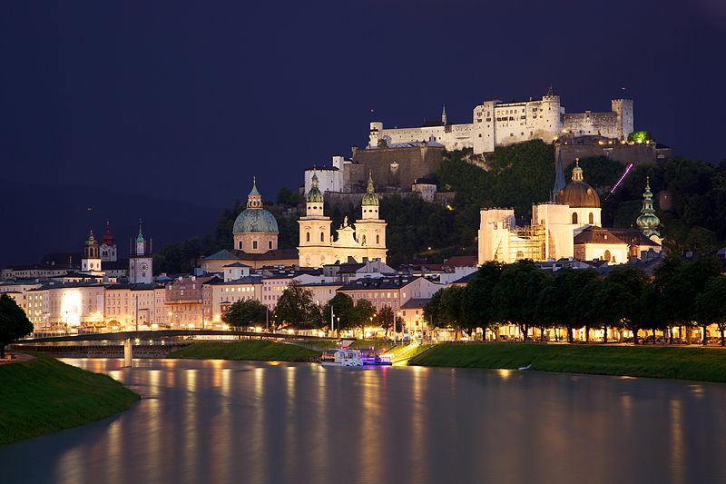 Photo: Old Town Salzburg across the Salzach river by Jiuguang Wang. 