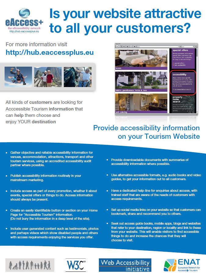 eAccessplus poster tiops for Accessibility info on tourism websites image 