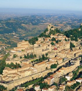 Aerilal view of San Marino