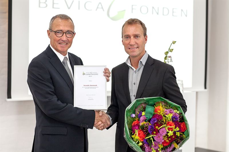 Photo of Mathiesen and Svanberg, Scandic receives Bevica award