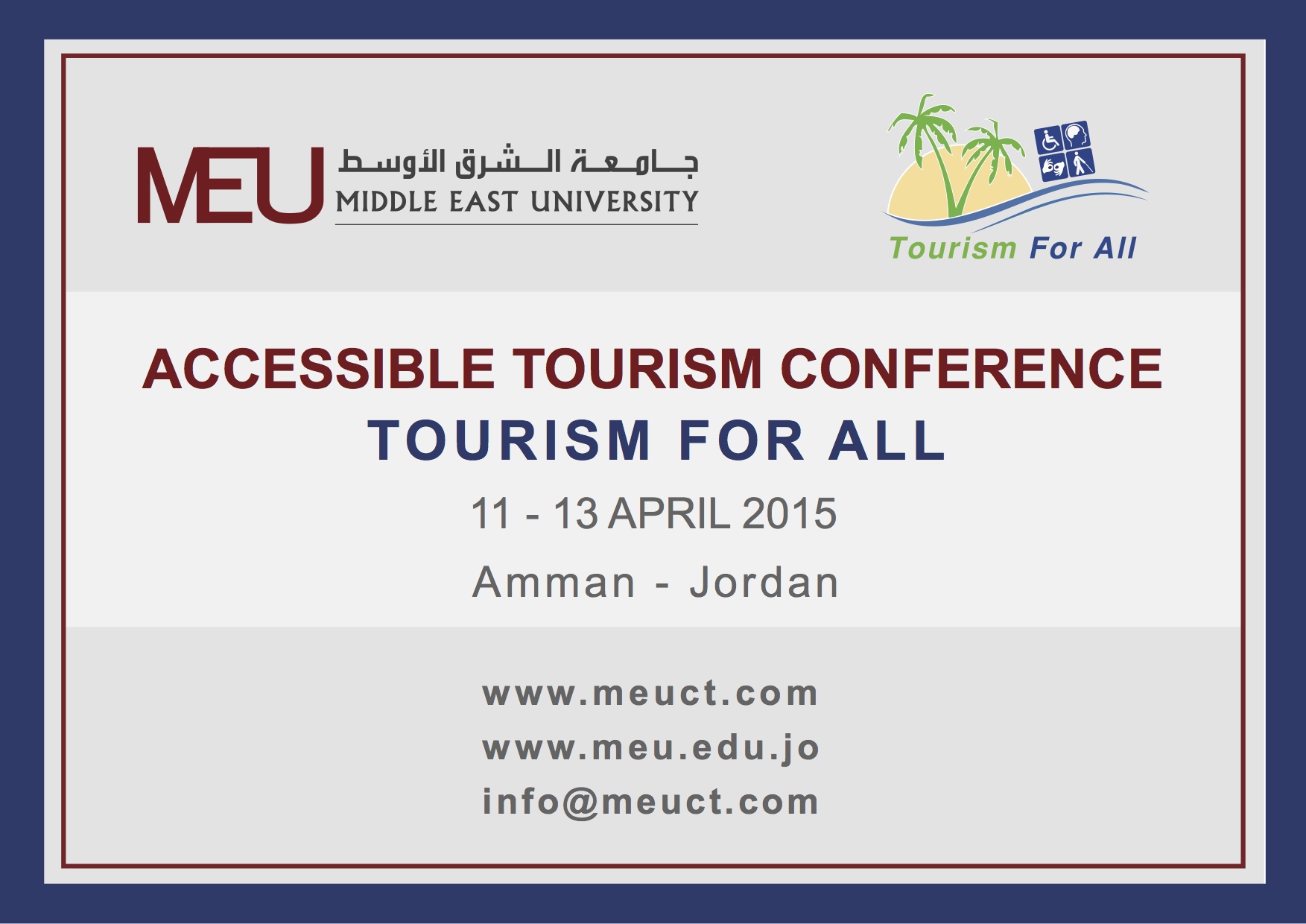 MEU Accessible Tourism Conference banner 