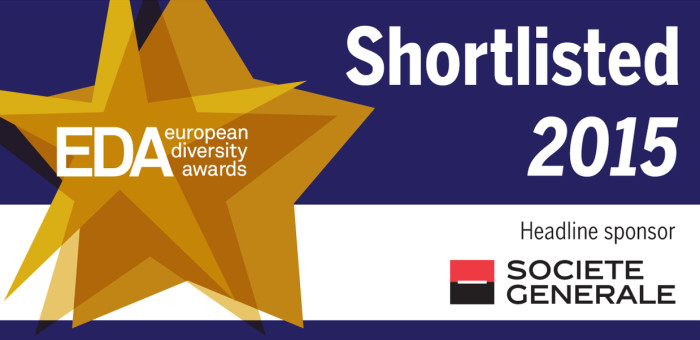 European Diversity Award 2015 shortlisted banner