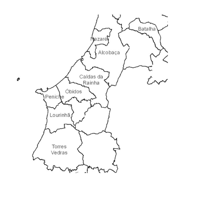 Map of Central Portugal