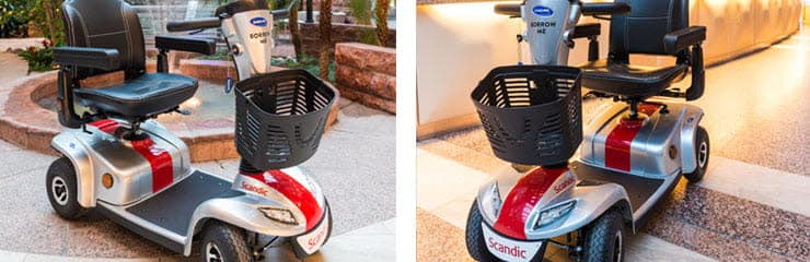 Photo of mobility scooters at Scandic