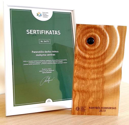 Photo TAD project highest award in Lithuania ERASMUS+