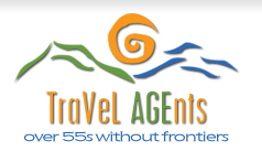 Logo of Travel Agents project, "Over 55s without frontiers"