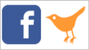 logos of facebook and twitter