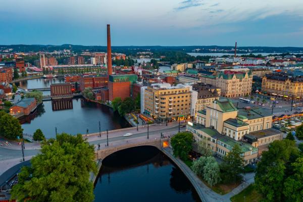 Aerial view of Tampere, the 2026 European Capital of Smart Tourism.