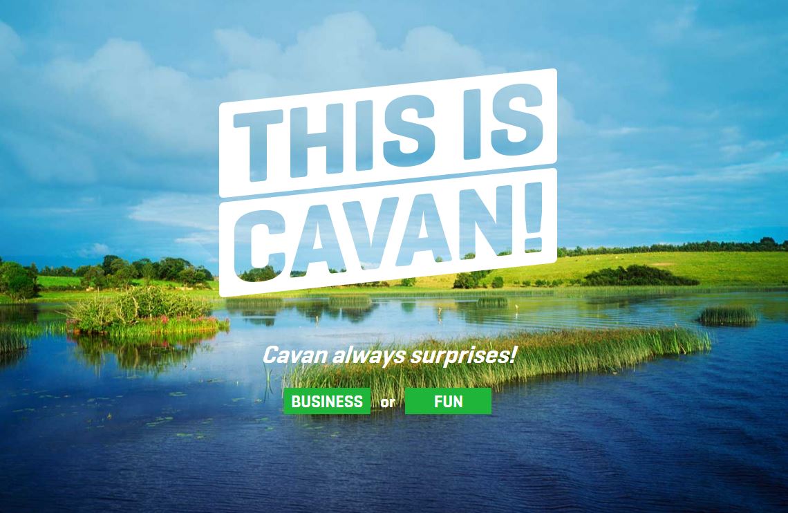Image of lake with text This is Cavan!