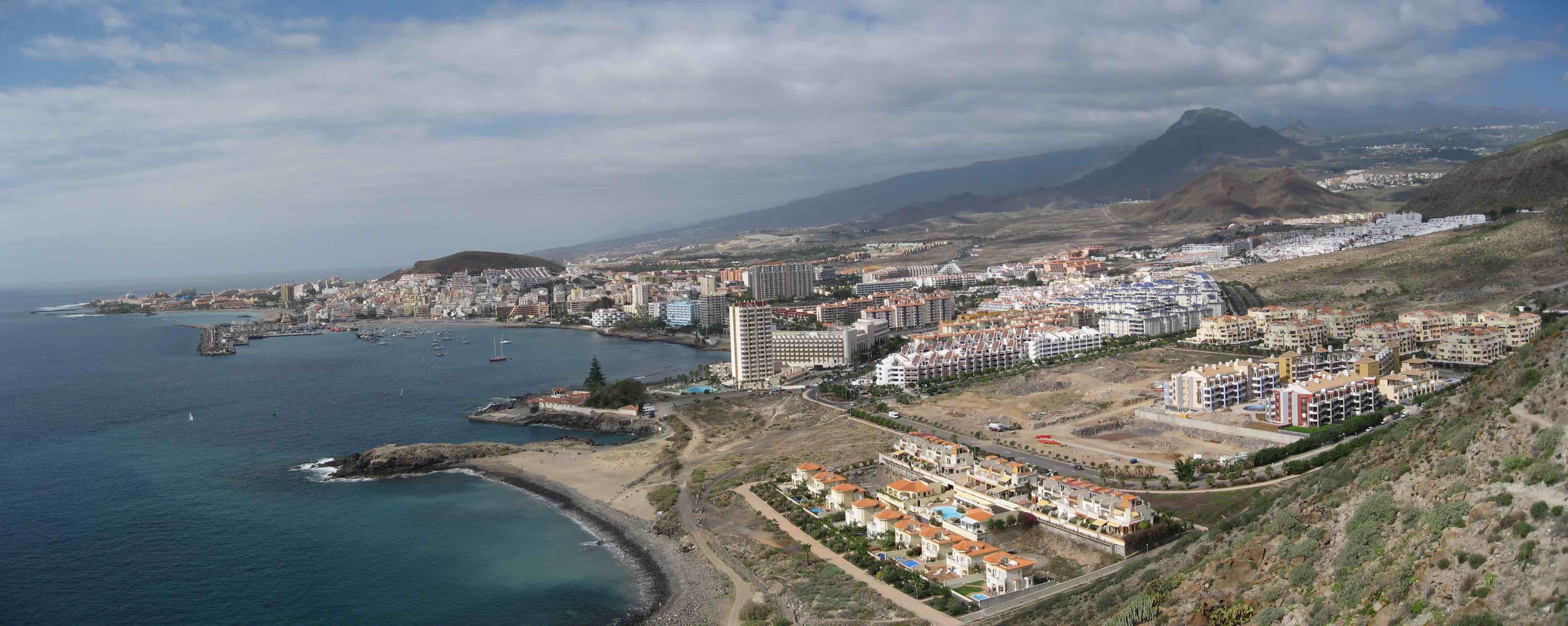 Aerila view of Los Cristianos, Arona, Tenerife