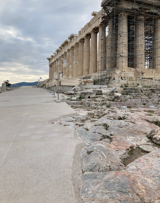 Acropolis monument and new pathway