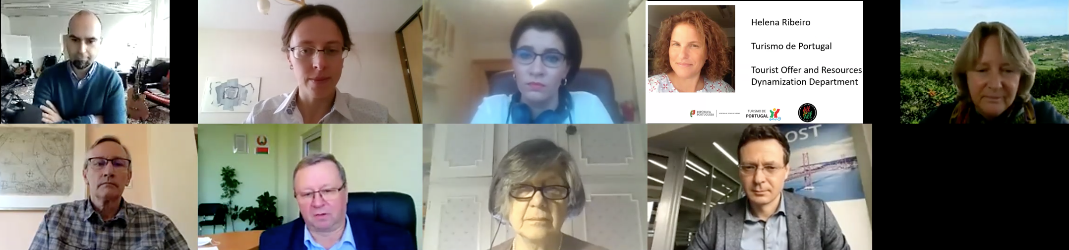 Screenshot of speakers at Minsk Webinar