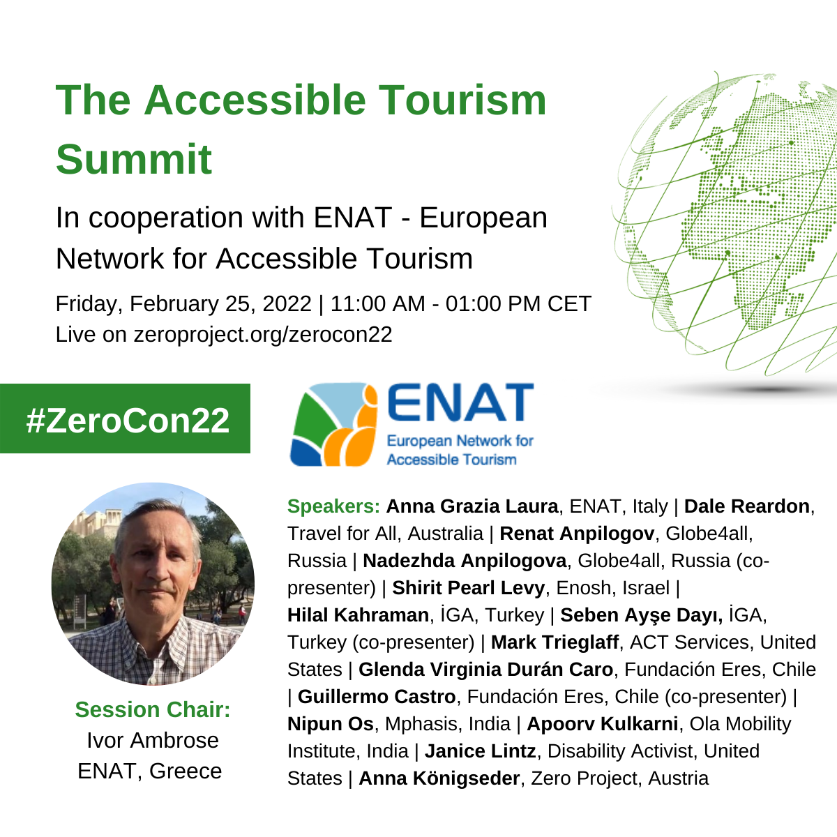 Banner image Zero Conference ENAT Accessible Tourism Summit 