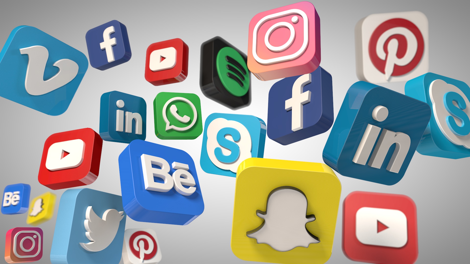 An assortment of social media icons 